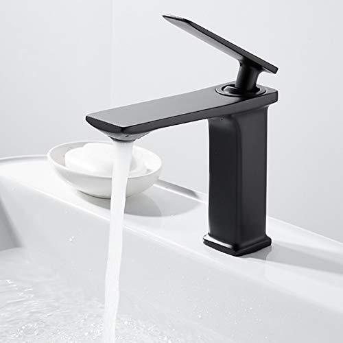 Schwarzweißes Messing Badezimmer -Becken Wasserhahnmixer Haken Deck montiert heiß und kaltem Mixer Crane Basin Wasserhahn goldene Hähne LWX von YCVAWEOD