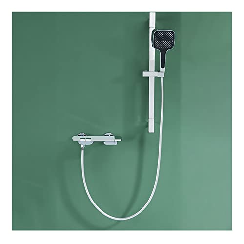 Silber Badewanne Wasserhahn Set 3 Funktion Handheld Duschmessing Wasserfall Tippen Sie ein verstellbares Schleimstab moderne Badezimmer -Gerät einfach installieren luxuriöses Duschsystem. LWX von YCVAWEOD