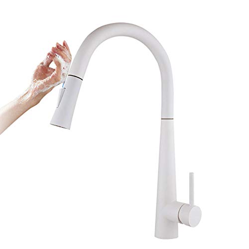 Smart Sensor Küchenmixer Tippen Sie mit 360 ° drehbarem Einzelhebel -Becken weiß schwarze Touch Control Single Griff Rotation Weiß LWX Smart Sensor Küchenmixer Tippen Sie mit 360 ° drehbarem Einzelhebel -Becken weiß schwarze Touch Control Single Griff Rotation Weiß LWX von YCVAWEOD