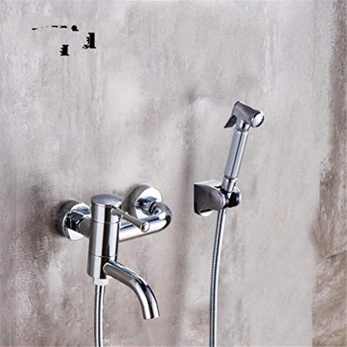 YCVAWEOD Toilette Bidet Wasserhahn Set heiße und kalte Badezimmer Toilette Dusche Chrom Wandmontierte Sprühpistole Düse Bidet Wasserhahn Analreinigung Assal Bidet Dusche Shattaf LWX YCVAWEOD Toilette Bidet Wasserhahn Set heiße und kalte Badezimmer Toilette Dusche Chrom Wandmontierte Sprühpistole Düse Bidet Wasserhahn Analreinigung Assal Bidet Dusche Shattaf LWX von YCVAWEOD