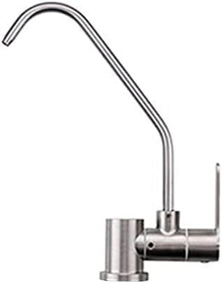 Trinkwasserfilter Tap Küchenspüle Wasserhahn gebürstetes Fenster abhischt 360 Rotation Küchenspüle Reiniger Wasserhahn passt um Umkehrosmose-Systeme 1/4 ''-D, F Bloring (c) LWX von YCVAWEOD