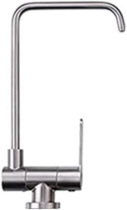 Trinkwasserfilter Tap Küchenspüle Wasserhahn gebürstetes Fenster abhischt 360 Rotation Küchenspüle Reiniger Wasserhahn passt um Umkehrosmose-Systeme 1/4 ''-D, F Bloring (c) LWX von YCVAWEOD