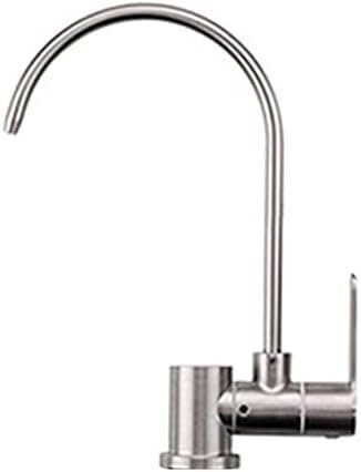 Trinkwasserfilter Tap Küchenspüle Wasserhahn gebürstetes Fenster abhischt 360 Rotation Küchenspüle Reiniger Wasserhahn passt um Umkehrosmose-Systeme 1/4 ''-D, F Bloring (c) LWX von YCVAWEOD