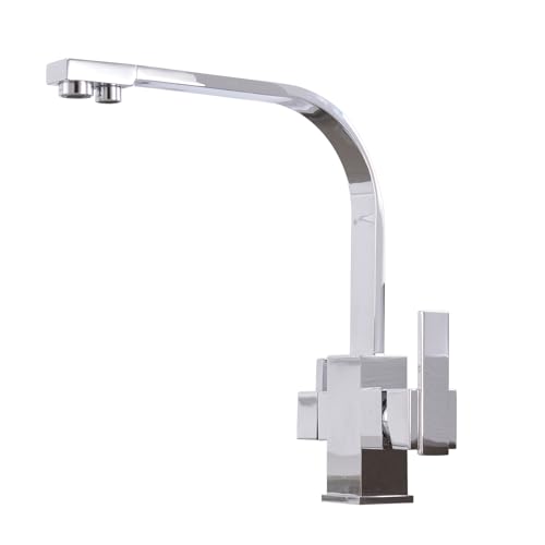 Trinkwasserhahn Schwarz Retro 3 -Wege Wasserfilter Tap Kitchen Trinkhaken Waschbecken 360 ° Schwenk aus LWX von YCVAWEOD