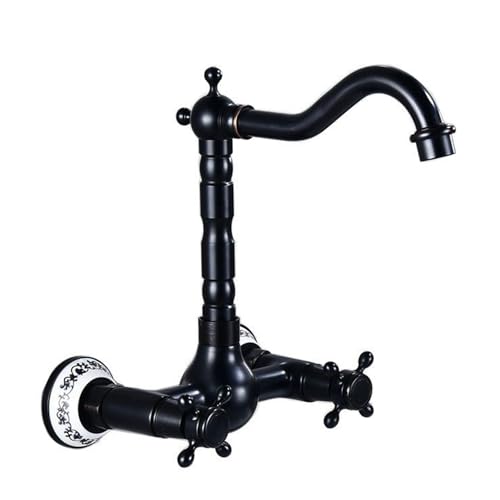 Vintage Kitchen Haken rotbare antike Wandküchenspüle mit Doppelgriff, antik, kurz LWX Vintage Kitchen Haken rotbare antike Wandküchenspüle mit Doppelgriff, antik, kurz LWX von YCVAWEOD