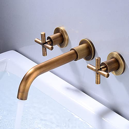 Wand Wasserhahn Badezimmer Wasserhahnbeckenmischer Hackbad mit 20 cm Auslaufbecken Zapfhackgern Heiße und kalte verborgene Waschbecken Waschbecken Badeklopfen gebürstete Gold LWX Wand Wasserhahn Badezimmer Wasserhahnbeckenmischer Hackbad mit 20 cm Auslaufbecken Zapfhackgern Heiße und kalte verborgene Waschbecken Waschbecken Badeklopfen gebürstete Gold LWX von YCVAWEOD