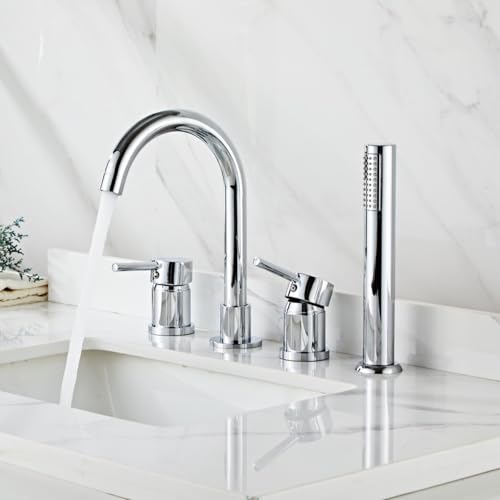 Wand montierte Duscharmaturen-Set, Duschkopfset, Duschmischer Tap Chrome Badezimmermixer mit Dusche 360 Grad rotierender Tap Ein Hebel-Duschmixer-a LWX Wand montierte Duscharmaturen-Set, Duschkopfset, Duschmischer Tap Chrome Badezimmermixer mit Dusche 360 Grad rotierender Tap Ein Hebel-Duschmixer-a LWX von YCVAWEOD