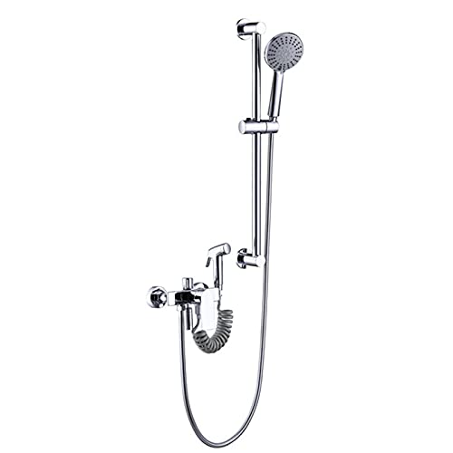 Wand montierte Duscharmaturen-Set, Duschset, Badewanne Wasserhahn, Kupfer Drei-Gang-Duschhahn, Badezimmer-Eingriffsmischhahn, wandmontierte Wannenfüller mit Hebelabte, ABS-Handheld-Dusche, ch LWX Wand montierte Duscharmaturen-Set, Duschset, Badewanne Wasserhahn, Kupfer Drei-Gang-Duschhahn, Badezimmer-Eingriffsmischhahn, wandmontierte Wannenfüller mit Hebelabte, ABS-Handheld-Dusche, ch LWX von YCVAWEOD