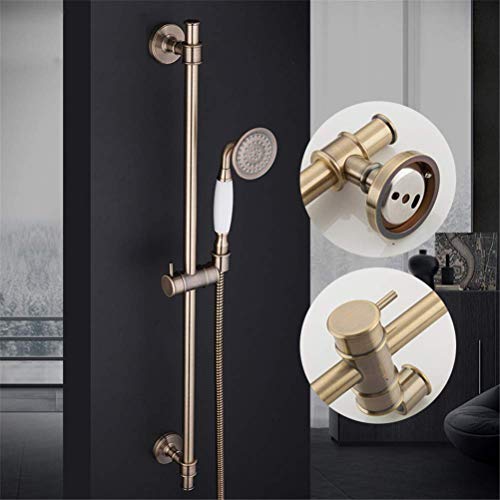Wanddusche Wasserhahn Wasserfall Badezimmer Wasserhahn Bronze Messing Badezimmer Mixer Bad Haken Duschsystem Set Set Set LWX von YCVAWEOD