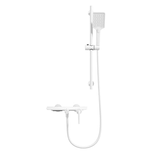 YCVAWEOD Wandmontierte Badduschmixer Roségold Wasserfall Bad mit Dusche 3 Modus Badewanne Wasserhahn (Chrom) LWX von YCVAWEOD