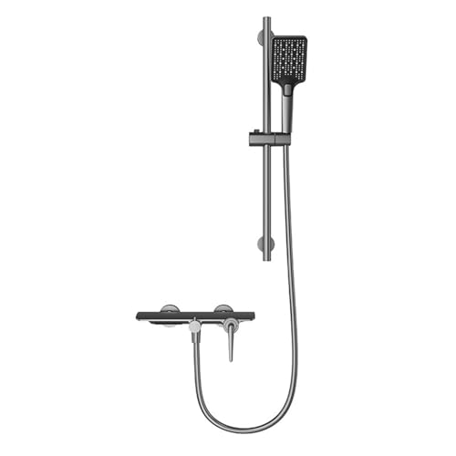 YCVAWEOD Wandmontierte Badduschmixer Roségold Wasserfall Bad mit Dusche 3 Modus Badewanne Wasserhahn (Chrom) LWX von YCVAWEOD