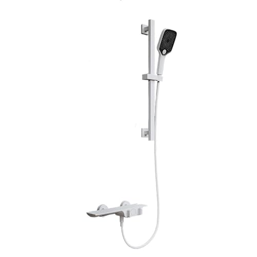 Wandmontierte Badmixer Tippgrau Wasserfall Badmixer Haken Duschschienen -Kit (Grau A) LWX von YCVAWEOD