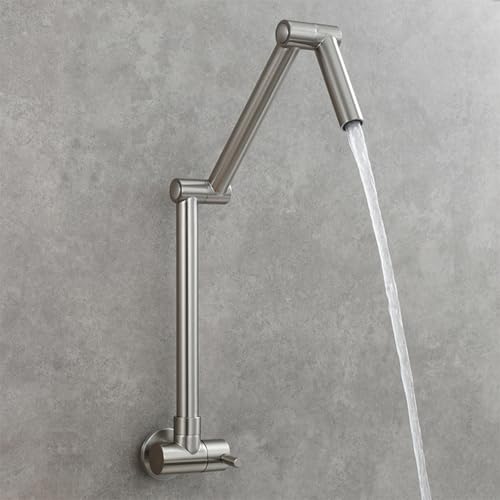 Wandmontierte Küchenspüle kaltes Wasser Einklapper Messing Spülbecken Wasserhahn-Chrom plattiert LWX Wandmontierte Küchenspüle kaltes Wasser Einklapper Messing Spülbecken Wasserhahn-Chrom plattiert LWX von YCVAWEOD