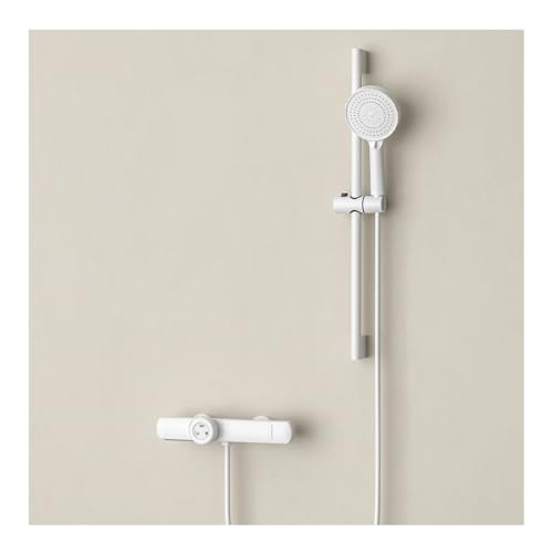 Wandmontierte thermostatische Badewanne Wasserhahn mit Handdusche, Badewanne Wasserhahn Set Wasserfallwanne Wannenfüller mit hingebungsbarer Duschstange Einmessel massives Griff LWX Wandmontierte thermostatische Badewanne Wasserhahn mit Handdusche, Badewanne Wasserhahn Set Wasserfallwanne Wannenfüller mit hingebungsbarer Duschstange Einmessel massives Griff LWX von YCVAWEOD