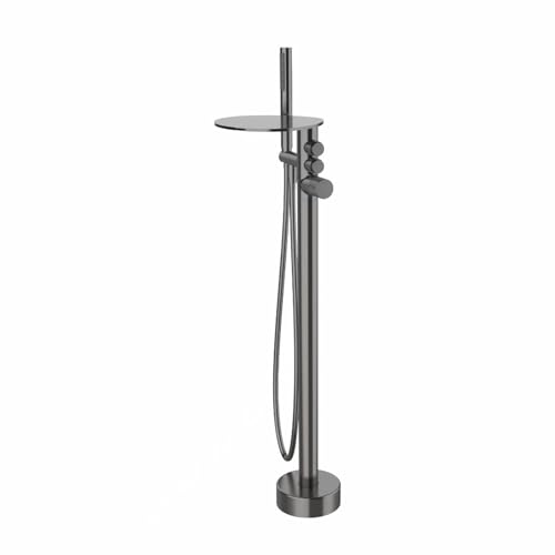 YCVAWEOD Wasserfall Bad Duschmischer Tippen Sie Schwarze freistehende Bad -Kadermischer 360 Grad Drehleistung Tap Badewanne Mixer mit Dusche LWX von YCVAWEOD