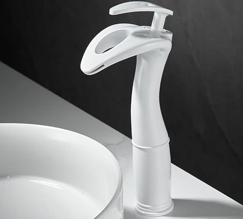 Wasserfall Toilette Badezimmerschalter Becken Wasserhahn Silber Wasserhahn, weißes Hochmodell LWX Wasserfall Toilette Badezimmerschalter Becken Wasserhahn Silber Wasserhahn, weißes Hochmodell LWX von YCVAWEOD