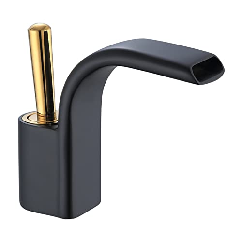 Wasserfall Wasserhahn Badezimmer Heißer Kaltmixer Krandeck montieren ein Griff Loch Loch Tap Basin Waschtisch Waschbecken Waschbecken Kupfer LWX Wasserfall Wasserhahn Badezimmer Heißer Kaltmixer Krandeck montieren ein Griff Loch Loch Tap Basin Waschtisch Waschbecken Waschbecken Kupfer LWX von YCVAWEOD