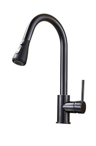 Wasserfall Wasserhahn schwarz küche einloch ausströmen küchenspüle mixer tap stream sprühungskopfchrom (schwarz a) LWX von YCVAWEOD
