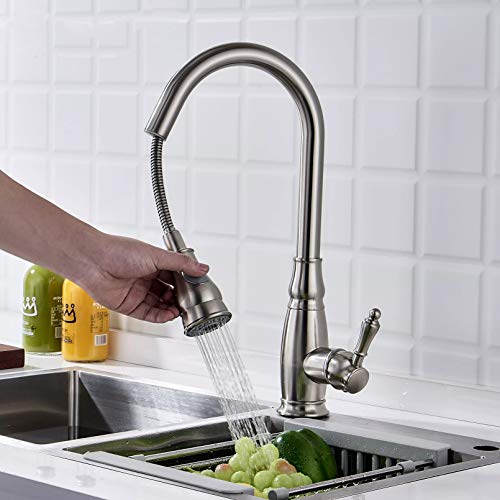 Wasserhähne, herausziehen Küchenmischer Waschbecken Wasserhähne Dual Spray Chrom Pinsel Küchenspüle Mixer kalt und heißes Wasser schwenket 360 Grad/Pinsel/a LWX Wasserhähne, herausziehen Küchenmischer Waschbecken Wasserhähne Dual Spray Chrom Pinsel Küchenspüle Mixer kalt und heißes Wasser schwenket 360 Grad/Pinsel/a LWX von YCVAWEOD