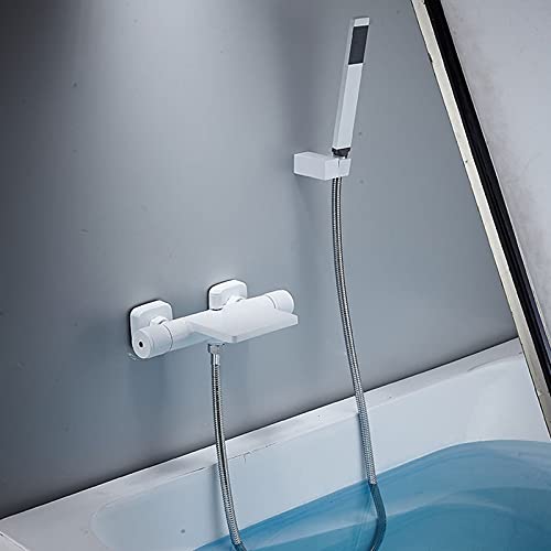 Wasserhähne Schwarz? Badewanne Wasserhahn, Zylinder Seiten Wasserfall Dusche Wasserhahn Set,? LWX von YCVAWEOD
