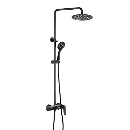 Wasserhähne moderner Niederschlagsduschsystem, wandmontierte Duschhahnvorrichtung mit Edelstahl -Duschkopf und Handheld -Dusche, einfach zu bedienen LWX von YCVAWEOD