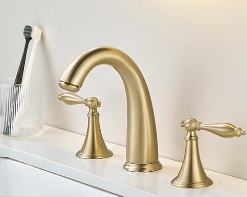 Wasserhahn dreiteiliger Badezimmerschrank geteiltes Drei-Loch-Becken Heißer und kaltes Wasserhahn, Hornmodell LWX Wasserhahn dreiteiliger Badezimmerschrank geteiltes Drei-Loch-Becken Heißer und kaltes Wasserhahn, Hornmodell LWX von YCVAWEOD