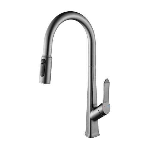 Weißer Pull Down Küchenarmatur Schwan Hals 3 Wege für umgekehrte Osmose Eingriff Waschbeckenmischer Moderne Küche Sanitärstoffe LWX von YCVAWEOD