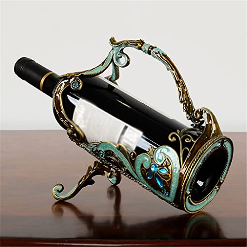 YCVAWEOD Blue Emaille Color Wine Rack Dekoration Rotwein Weinglas Rack European Wine Set Weinschrank warm wie Immer LWX von YCVAWEOD