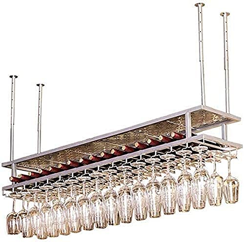 YCVAWEOD Flaschenhalter Weinregal Lokal Gold Weinregal Hanging Rotweinglas Rack verkehrt herum Home Bar Wine Rack Lagerstange Hochlager, Silber, 100 cm warm wie nie zuvor LWX YCVAWEOD Flaschenhalter Weinregal Lokal Gold Weinregal Hanging Rotweinglas Rack verkehrt herum Home Bar Wine Rack Lagerstange Hochlager, Silber, 100 cm warm wie nie zuvor LWX von YCVAWEOD