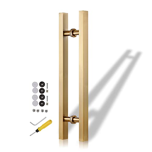 YCVAWEOD Gold Schiebetür Griff für Innen- und Außen- und Außen -Nutzung modernes Square Design für Master Bath Duschvilla Schuppen und Tor rost LWX von YCVAWEOD