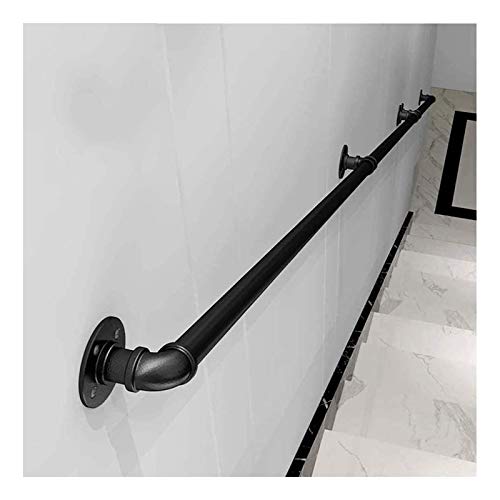 YCVAWEOD Handläufe im Freien im Freien - komplettes Kit. Industrial Tap Iron Pipe Handlauf für ältere Menschen für Innen- und Outdoor -Korridor -Dachboden (Größe: 10 Fuß) LWX von YCVAWEOD