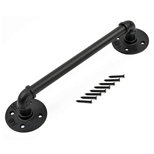 YCVAWEOD Handläufe im Freien im Freien - komplettes Kit. Industrial Tap Iron Pipe Handlauf für ältere Menschen für Innen- und Outdoor -Korridor -Dachboden (Größe: 10 Fuß) LWX von YCVAWEOD