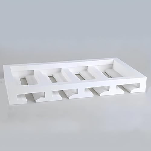YCVAWEOD Holz Weinglasregal u2013 unter Schrank oder Arbeitsplattenlager für bis zu 12 Gläser, 47x25 cm (18,5 x 9,8 Zoll), weiß u2013 perfekt für Home Bar oder Küchennization LWX von YCVAWEOD