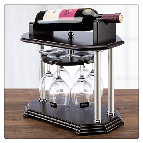 YCVAWEOD Rotierende Weinregal Holz Rotwein Rack kreatives Weinflaschen Rack High-End-Tassen-Rack European Fashion Accessoires LWX von YCVAWEOD