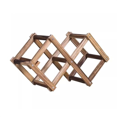 YCVAWEOD Rotwein Display Ständer Einziehbares hölzerne Weinregal Weinschrank Dekorative Möbel Speicher Rack Rotwein Rack Falten Weinregal Weinständer (3 Botto) LWX von YCVAWEOD