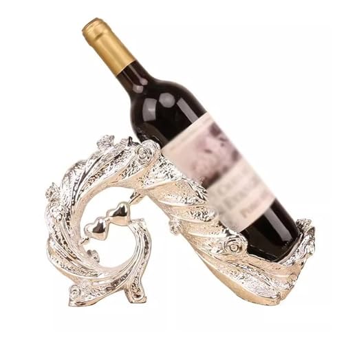 YCVAWEOD Rotwein Display Stand Home Decoration Ornamente Home Wohnzimmer Display Rack Weinflasche Rack kreatives Pfauen Weinschrank Weinregal (Silber) LWX von YCVAWEOD