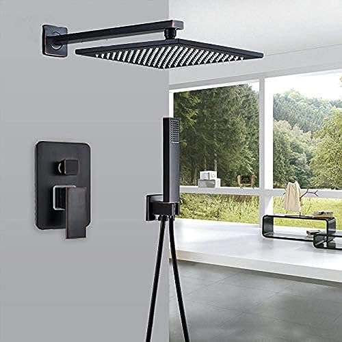 YCVAWEOD Schwarze Bronze Dusche Wasserhähne Set Messing Niederschlag Dusche LWX von YCVAWEOD