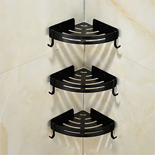 YCVAWEOD Schwarzer Eckregal Aluminium Badezimmer Lagerregale Wandmontierte Handtuchregal Kein Bohrer Dusche Nizer Raumsparende Badezimmerzubehör Set von 3 3 LWX YCVAWEOD Schwarzer Eckregal Aluminium Badezimmer Lagerregale Wandmontierte Handtuchregal Kein Bohrer Dusche Nizer Raumsparende Badezimmerzubehör Set von 3 3 LWX von YCVAWEOD