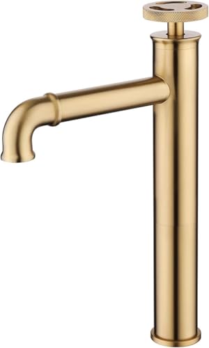 YCVAWEOD Waschbecken Tap Messingbeckenmischer Tap Tap Tall Basin Wasserhahn Deck montiert Badezimmer Wasserhahn (matt schwarz) LWX von YCVAWEOD