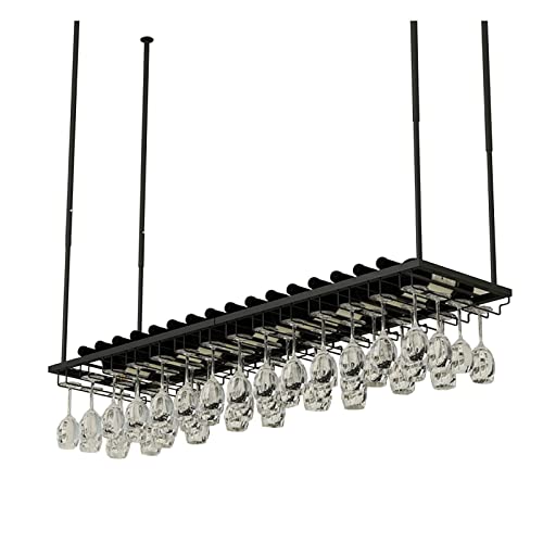 YCVAWEOD Weinregal Hanging Rotweinbecherhalter, Decke verkehrther LWX von YCVAWEOD