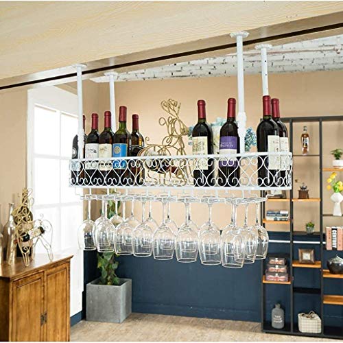 YCVAWEOD Weinregal Industriewind Retro Hanges Weinglasregal Europäischer Stil Rotweinflasche Rack LWX von YCVAWEOD