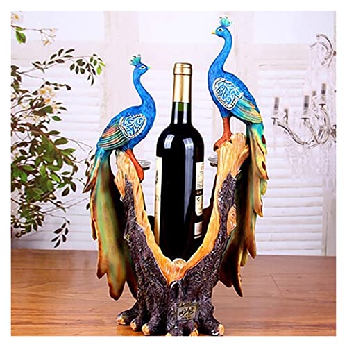 YCVAWEOD Weinregal Pfauen Rotweinwein Tablett Umweltharz Dekorative Bar TV -Schrank Wohnzimmer Restaurant Dekor J1030, LWX von YCVAWEOD