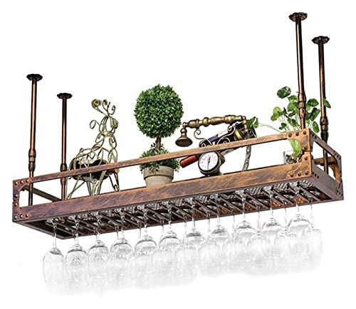 YCVAWEOD Weinregal Wandlagerregale, Regalwaren Racks European Creative rot auf dem Kopf Down Wine Glass Rack Goblet Rack, A, 120 & Times; 35 cm, A, 120 × 35 cm (Farbe: B, Größe: 100x35 cm) LWX von YCVAWEOD