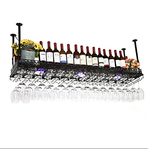 YCVAWEOD Weinregalglas Weinglas Rahmen hängende Rotwein -Stielregale, Deckenmontage Hängende Weinflaschenhalter Metall Goblet Weinglas Rack Schwarz, Weinregale LWX YCVAWEOD Weinregalglas Weinglas Rahmen hängende Rotwein -Stielregale, Deckenmontage Hängende Weinflaschenhalter Metall Goblet Weinglas Rack Schwarz, Weinregale LWX von YCVAWEOD