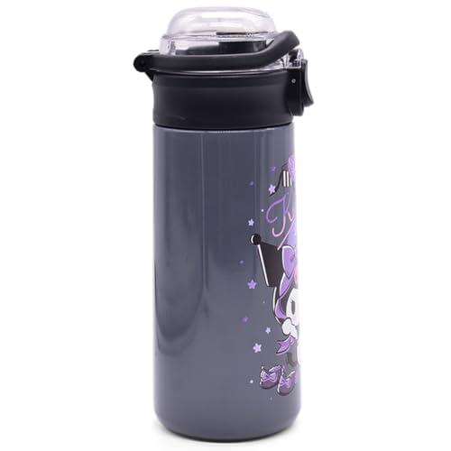 Kuromi Anime Trinkflasche Kinder Edelstahl Thermosbecher mit Strohhalm Tragbare Trinkflasche für Outdoor, Wiederverwendbare Isolierte Edelstahl Wasserflasche Geschenke für Kinder 500ML Kuromi Anime Trinkflasche Kinder Edelstahl Thermosbecher mit Strohhalm Tragbare Trinkflasche für Outdoor, Wiederverwendbare Isolierte Edelstahl Wasserflasche Geschenke für Kinder 500ML von YCVBCY
