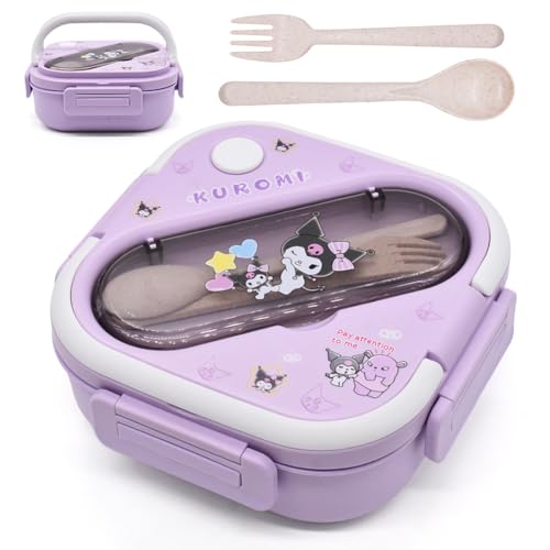 YCVBCY Cartoon Kinder Brotdose Lunchbox, Nette Lunchbox mit Fächern Brotdose mit Unterteilung-BPA frei,Lunch Box Frühstücksdose für Lebensmittel Obst Snack,Geeignet für Kinder 3 von YCVBCY