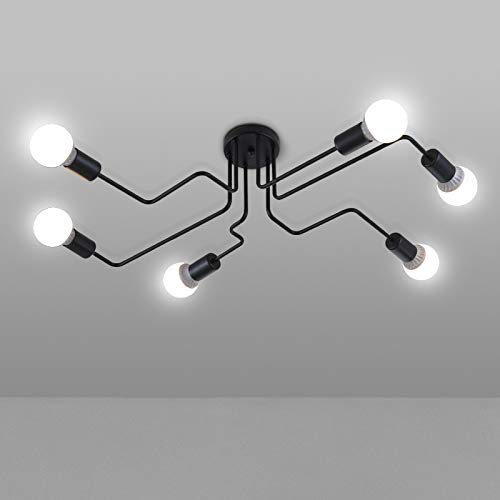 YCWZKJ Kronleuchter, moderner minimalistischer Deckenleuchter in Spinnenform, 220 V Wechselstrom, Lichtquelle: ohne Glühbirne (4 Köpfe) (Farbe: 6 Köpfe) von YCWZKJ
