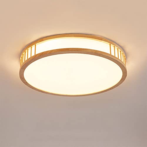 YCWZKJ Wandleuchte, Retro Japanische Deckenleuchte Mit Unterputzmontage Einfache Log Warme Deckenlampe Tatami-Beleuchtung Led Schlafzimmer Zimmer Licht Massivholz Atmosphäre Wohnzimmer Kr von YCWZKJ