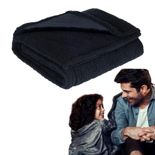 Liebesdecke Wasserdicht, Liebesdecke - die wasserdichte Kuscheldecke, Warme Couchdecke, Kuschlige Wohndecke Sofaüberwurf Blanket Sofadecke Bett für Winter (Black, XL:145 * 216CM) von YCYATS