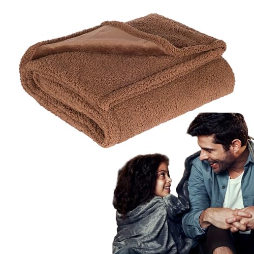 Liebesdecke Wasserdicht, Liebesdecke - die wasserdichte Kuscheldecke, Warme Couchdecke, Kuschlige Wohndecke Sofaüberwurf Blanket Sofadecke Bett für Winter (Brown, XL:145 * 216CM) von YCYATS